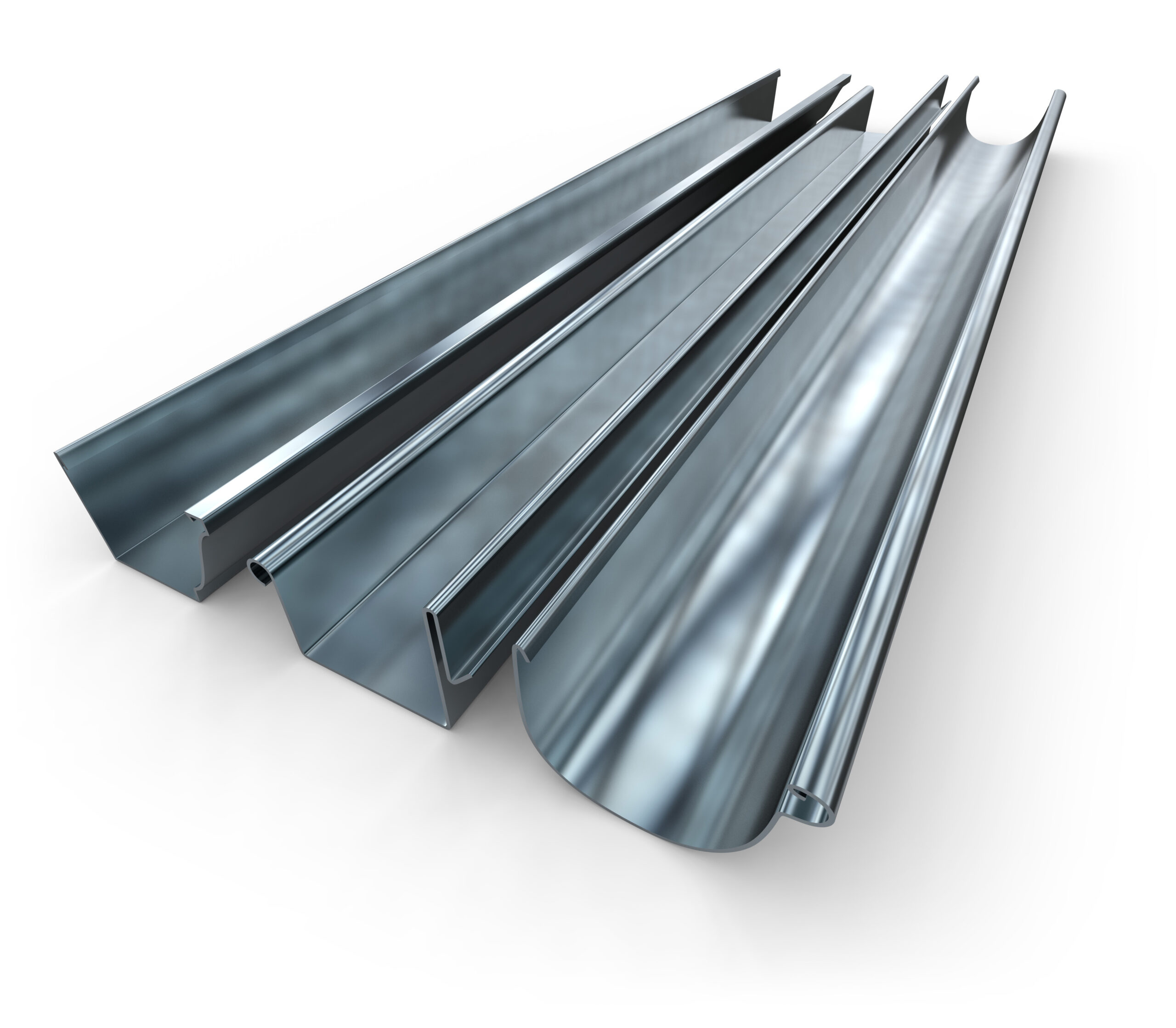 Folded gutter profiles Folded gutter profiles